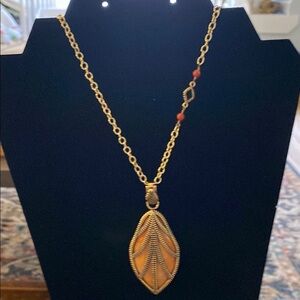 Studio Barse Gold Leaf Pendant Necklace